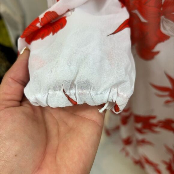 Ladies Matte Collection Achilles Sheer Floral Long Swim Cover Up Robe Size Small - Picture 6 of 8